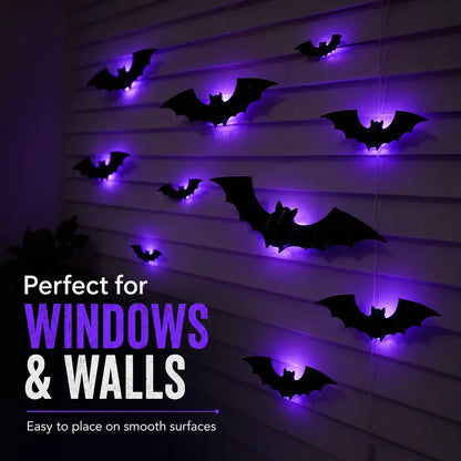 🦇 Transform Your Home for Halloween with Glowing 3D LED Bats — Now 50% OFF!