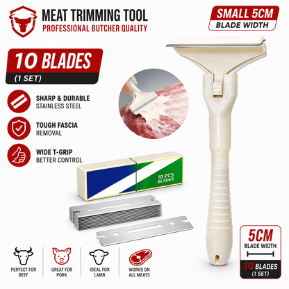 🥩 Stainless Steel Meat Scraper – Easy Fat & Fascia Removal