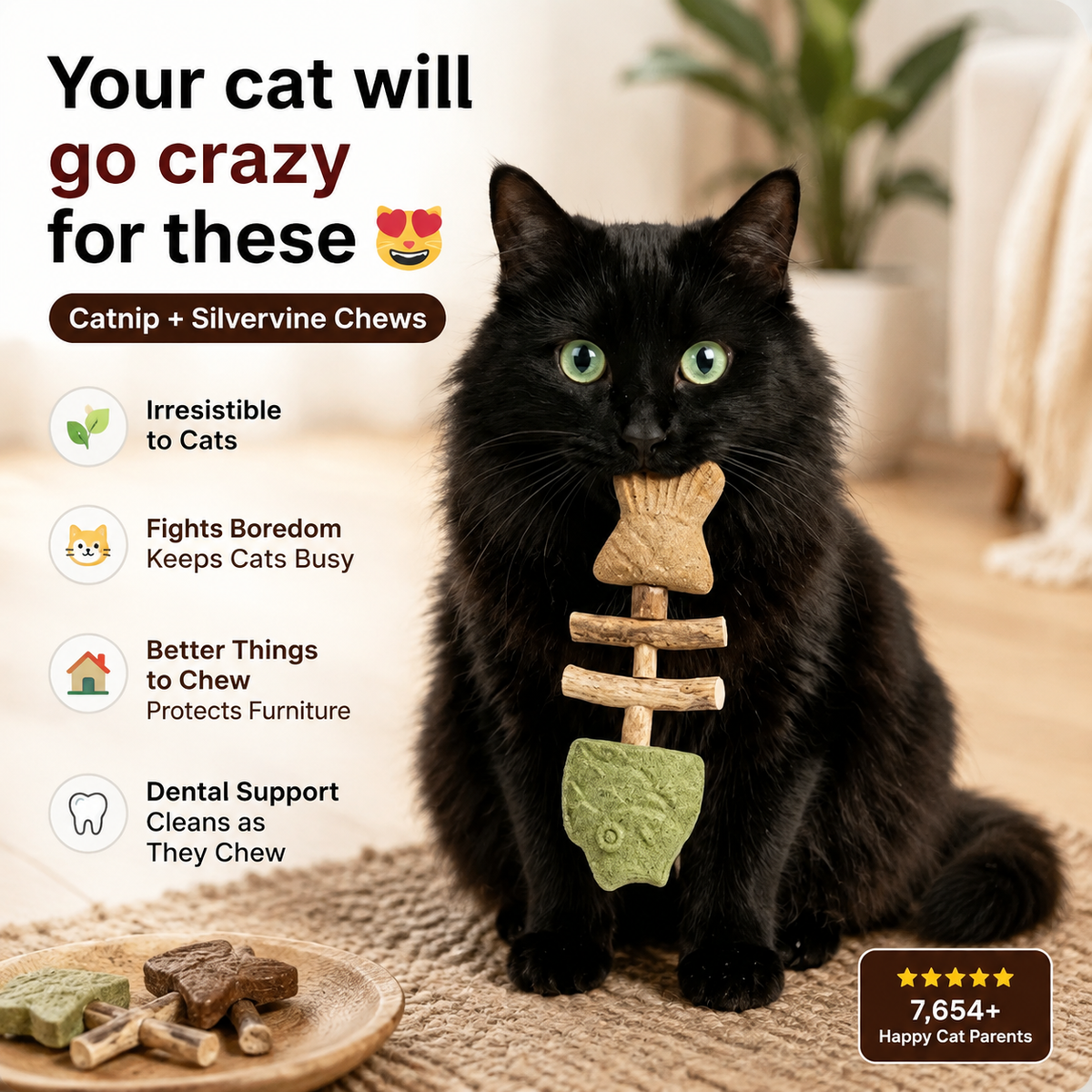 😻 Catnip + Silvervine Chews Cats Can’t Resist — Buy 2, Get 1 FREE 🔥 2 Days Left