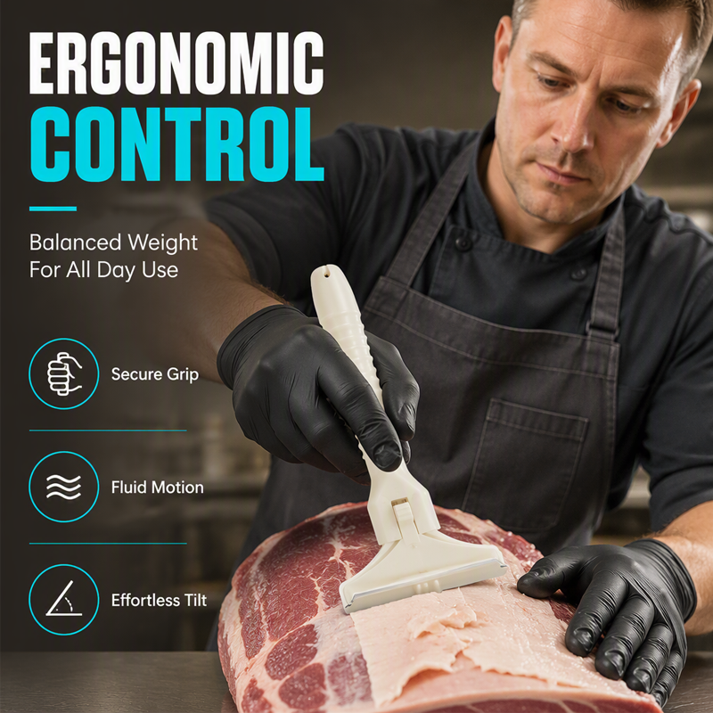 🥩 Stainless Steel Meat Scraper – Easy Fat & Fascia Removal