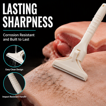 🥩 Stainless Steel Meat Scraper – Easy Fat & Fascia Removal